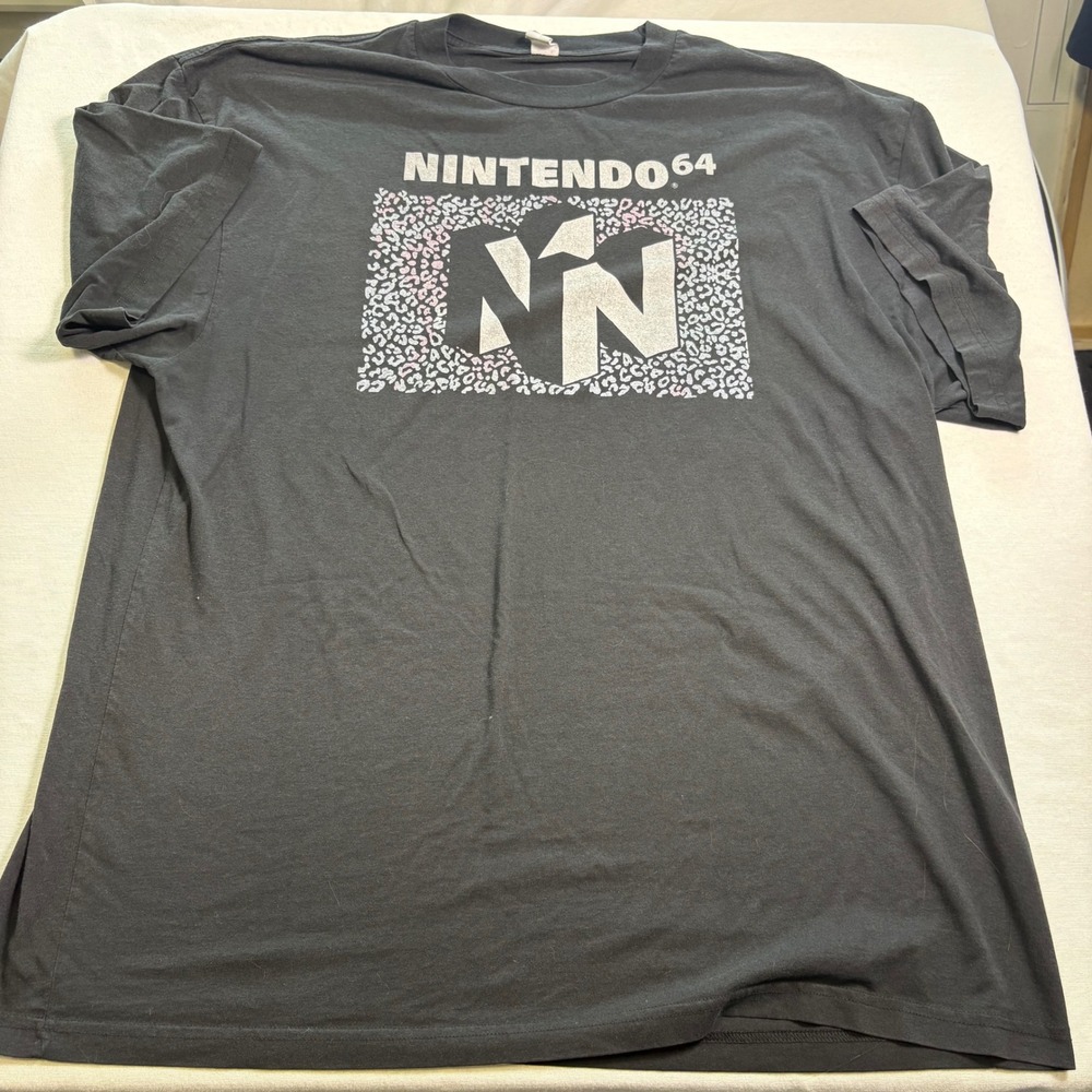 Nintendo, Graphic Tee, Black, XXLT, Excellent, MSRP $25